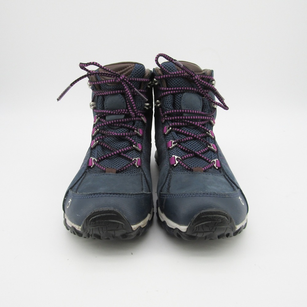 Oboz Sapphire Mid B-Dry Waterproof Hiking Boots Womens 7.5 Navy Blue Purple - Picture 6 of 9